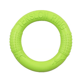 Dog Toys Pets Tension Ring Tooth Cleaning Toys, Green Small, Green Large, Orange Small, Orange Large