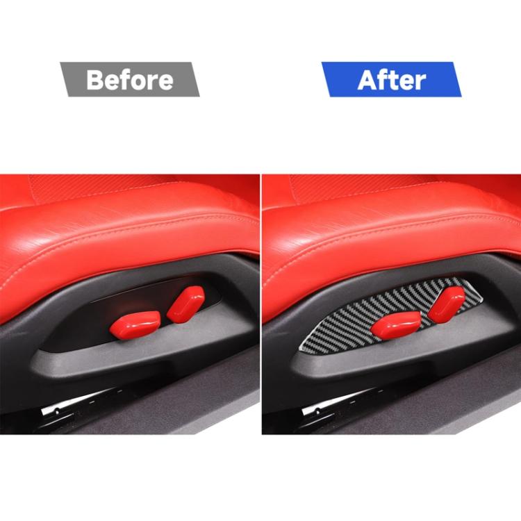 For Chevrolet Corvette C8 2pcs /Set Seat Adjustment Switch Frame Sticker