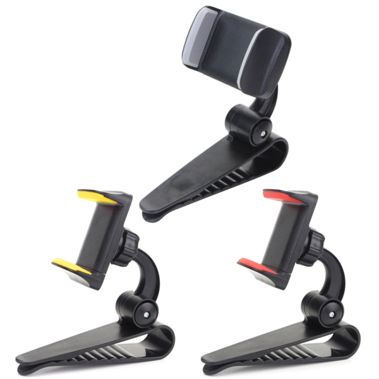 Car Sun Visor Bracket Car Mobile Phone Buckle Holder, Red, Yellow, Grey