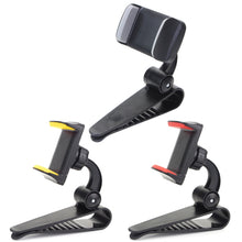 Load image into Gallery viewer, Car Sun Visor Bracket Car Mobile Phone Buckle Holder, Red, Yellow, Grey