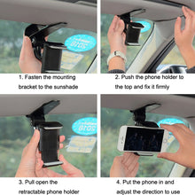 Load image into Gallery viewer, Car Sun Visor Bracket Car Mobile Phone Buckle Holder, Red, Yellow, Grey