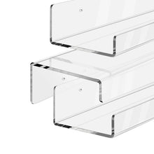 Load image into Gallery viewer, Home Kitchen Office Books Wall Mounted Acrylic Shelf, Acrylic Shelf 30x10x6cm, Acrylic Shelf 40x10x6cm