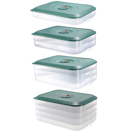Household Refrigerator Freezer Large Capacity Dumpling Box, Capacity:, One Layer (Green), Two Layers (White), Two Layers (Green), Three Layers (White), Four Layers (White), Four Layers (Green)