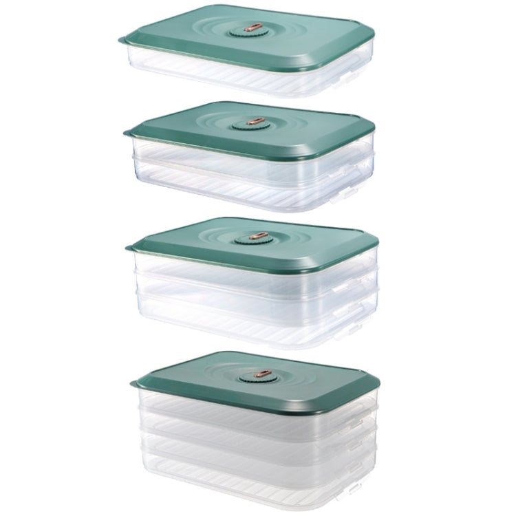 Household Refrigerator Freezer Large Capacity Dumpling Box, Capacity:, One Layer (Green), Two Layers (White), Two Layers (Green), Four Layers (White), Four Layers (Green)