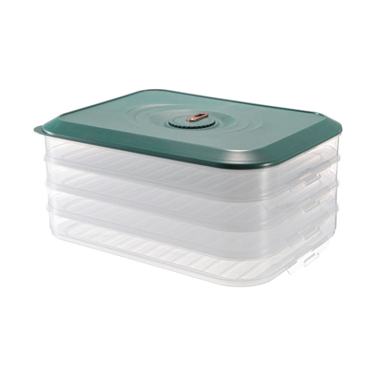 Household Refrigerator Freezer Large Capacity Dumpling Box, Capacity:, One Layer (Green), Two Layers (White), Two Layers (Green), Four Layers (White), Four Layers (Green)