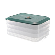 Load image into Gallery viewer, Household Refrigerator Freezer Large Capacity Dumpling Box, Capacity:, One Layer (Green), Two Layers (White), Two Layers (Green), Four Layers (White), Four Layers (Green)
