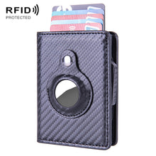 Load image into Gallery viewer, X-82 RFID Anti-theft Brushed PU Leather Card Holder For AirTag 2nd Gen / AirTag 1st Gen, Black, Blue, Coffee, Apricot, Carbon Fiber Black
