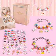Load image into Gallery viewer, Kids DIY Beaded Bracelet Kids Jewelry Accessories, Rainbow Sugar With Storage Box, Heart of  Ocean With Storage Box, Sakura Pink With Storage Box, Rainbow Sugar Without Box, Heart of  Ocean Without Box, Sakura Pink Without Box