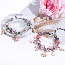 Load image into Gallery viewer, Kids DIY Beaded Bracelet Kids Jewelry Accessories, Rainbow Sugar With Storage Box, Heart of  Ocean With Storage Box, Sakura Pink With Storage Box, Rainbow Sugar Without Box, Heart of  Ocean Without Box, Sakura Pink Without Box