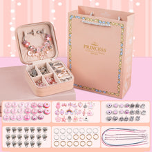 Load image into Gallery viewer, Kids DIY Beaded Bracelet Kids Jewelry Accessories, Rainbow Sugar With Storage Box, Heart of  Ocean With Storage Box, Sakura Pink With Storage Box, Rainbow Sugar Without Box, Heart of  Ocean Without Box, Sakura Pink Without Box