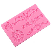 Load image into Gallery viewer, Cake Border Floral Fondant Silicone Mold, CF394