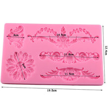 Load image into Gallery viewer, Cake Border Floral Fondant Silicone Mold, CF394