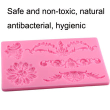 Load image into Gallery viewer, Cake Border Floral Fondant Silicone Mold, CF394