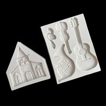 Load image into Gallery viewer, Castle Musical Silicone Mold Chocolate Fondant Cake Decor, Style:, Specification: Triangle, Triangle, Rectangle