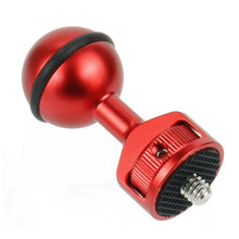 Load image into Gallery viewer, 2.5cm Ball Head Clip for Action Camera Underwater Video Camera Light Diving Joint, Red, Black, Titanium