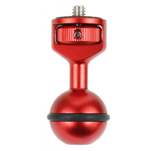 Load image into Gallery viewer, 2.5cm Ball Head Clip for Action Camera Underwater Video Camera Light Diving Joint, Red, Black, Titanium