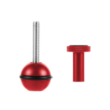 Load image into Gallery viewer, Ball Head Adapter Adjustable Screw Fixed Mount  Camera Underwater Diving Photography Lights Bracket, 1/4 Inch Red, 1/4 Inch  Black, M5 Screw Black