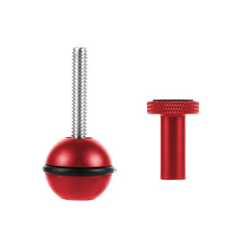 Ball Head Adapter Adjustable Screw Fixed Mount  Camera Underwater Diving Photography Lights Bracket, 1/4 Inch Red, 1/4 Inch  Black, M5 Screw Black