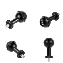 Load image into Gallery viewer, Ball Head Adapter Adjustable Screw Fixed Mount  Camera Underwater Diving Photography Lights Bracket, 1/4 Inch Red, 1/4 Inch  Black, M5 Screw Black