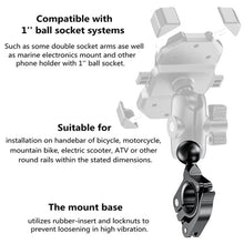 Load image into Gallery viewer, Motorcycle Bicycle Mobile Phone Bracket Fixed Base, R17, R18