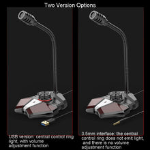 Load image into Gallery viewer, JK Omni-directional Pick-up Microphone Built-in Sound Card  Flexible Gaming Mic, 3.5mm, USB