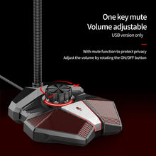 Load image into Gallery viewer, JK Omni-directional Pick-up Microphone Built-in Sound Card  Flexible Gaming Mic, 3.5mm, USB