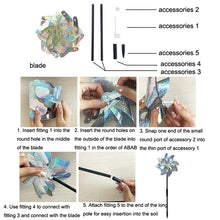 Load image into Gallery viewer, Balcony Garden Farmland Bird Catcher Reflector Anti-bird Laser Windmill, Style: Seven, Seven, Eight, Silver Octagon