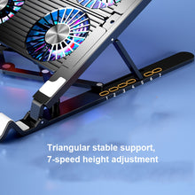 Load image into Gallery viewer, Laptop Radiator Bracket Folding Storage Air-cooled Cooling Base,Style:, Double Fan, Four Fan
