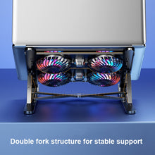 Load image into Gallery viewer, Laptop Radiator Bracket Folding Storage Air-cooled Cooling Base,Style:, Double Fan, Four Fan