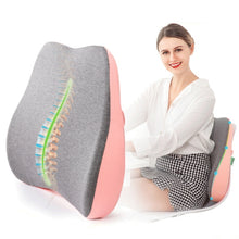 Load image into Gallery viewer, Memory Foam Lumbar Pillow Office Seat Lumbar Cushion, Tibetan, Girly Pink, Green, Lemon Yellow