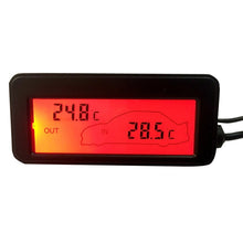 Load image into Gallery viewer, Car Inside and Outside Backlit Mini Digital Thermometer, Blue, Green, Red
