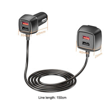 Load image into Gallery viewer, One For Four Car Charger QC3.0 Fast Charge 4USB Car Front And Rear Seat Car Charger, Style:, Standard Edition, Upgraded Edition