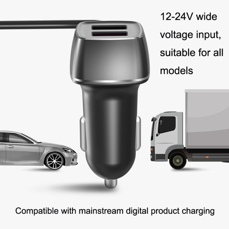 One For Four Car Charger QC3.0 Fast Charge 4USB Car Front And Rear Seat Car Charger, Style:, Standard Edition, Upgraded Edition