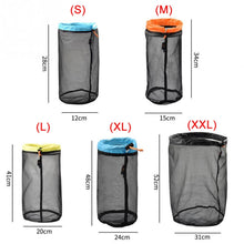 Load image into Gallery viewer, LUCKSTONE WSD2005020 Lightweight Mesh Organizing Storage Bag, Size:, S (Gray Blue), M (Gray Orange), L (Gray Green), XL (Gray Blue), XXL (Gray Black), S (Black Blue), M (Black Orange), L (Black Green), XL (Black Blue), XXL (Black Black)                ...
