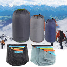 Load image into Gallery viewer, LUCKSTONE WSD2005020 Lightweight Mesh Organizing Storage Bag, Size:, S (Gray Blue), M (Gray Orange), L (Gray Green), XL (Gray Blue), XXL (Gray Black), S (Black Blue), M (Black Orange), L (Black Green), XL (Black Blue), XXL (Black Black)                ...