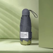 Load image into Gallery viewer, LY-0621 Five-Fold Six-bone Umbrella Simple Black Glue Sunscreen Umbrella, Six-bone Turmeric, Six-bone Midsummer Pink, Six-bone Haze Blue, Six-bone Matcha Green, Six-bone Navy, Six-bone Ink Green