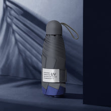 Load image into Gallery viewer, LY-0621 Five-Fold Six-bone Umbrella Simple Black Glue Sunscreen Umbrella, Six-bone Turmeric, Six-bone Midsummer Pink, Six-bone Haze Blue, Six-bone Matcha Green, Six-bone Navy, Six-bone Ink Green