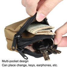 Load image into Gallery viewer, H25 Outdoor Sports Nylon Micro Slingshot Steel Ball Waist Bag Mini Coin Purse, H25 Khaki, H25 Black, H25 Army Green