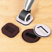 Load image into Gallery viewer, 5 PCS Computer Seat Pulley Holder Chair Roller Non-slip Pad, Square Bean-colored Felt Bottom, Square Brown Felt Bottom, Round Bean Color Plastic Bottom, Round Black Plastic Bottom