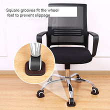 Load image into Gallery viewer, 5 PCS Computer Seat Pulley Holder Chair Roller Non-slip Pad, Square Bean-colored Felt Bottom, Square Brown Felt Bottom, Round Bean Color Plastic Bottom, Round Black Plastic Bottom