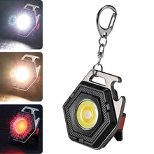 Load image into Gallery viewer, E-SMARTER W5131 Mini Keychain Strong Light Portable Flashlight, Specification:, Black, Tarnish, Black+Tripod, Tarnish+Tripod