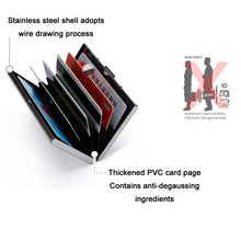 Load image into Gallery viewer, Metal Security Anti-degaussing Bank Credit Card Box, Card Box