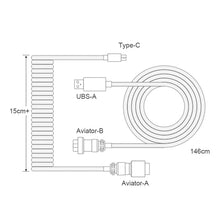 Load image into Gallery viewer, Mechanical Keyboard Spring Cable Gold-plated Aerial Plug, Yellow, Black