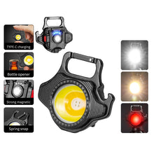 Load image into Gallery viewer, E-SMARTER W5133 Mini Keychain Strong Light Portable Flashlight, Specification:, Black, Black+Tripod