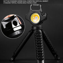 Load image into Gallery viewer, E-SMARTER W5133 Mini Keychain Strong Light Portable Flashlight, Specification:, Black, Black+Tripod
