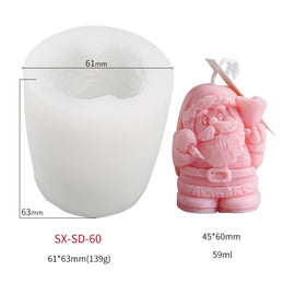DIY Christmas Candle Aromatherapy Gypsum Silicone Mold, Shape:, Santa, Simple Christmas Tree, Triangular Christmas Tree, Christmas Gift, Single Stereo, Snow House 3, Single Christmas Cylinder, Origami Christmas Tree, 8 Cone Contest Christmas Tree      ...