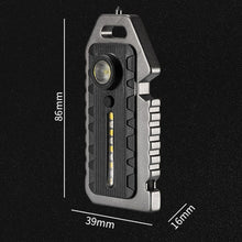 Load image into Gallery viewer, E-SMARTER W5136 Mini Keychain Strong Light Portable Flashlight, W5136 Black, W5136 Tarnish