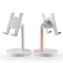 Load image into Gallery viewer, MT-100 Round Bottom Column Multi-Angle Adjustable Mobile Phone Tablet Holder, Black, Rose Gold, Silver, Champagne