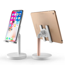 Load image into Gallery viewer, MT-100 Round Bottom Column Multi-Angle Adjustable Mobile Phone Tablet Holder, Black, Rose Gold, Silver, Champagne