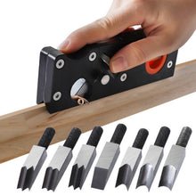 Load image into Gallery viewer, Adjustable Depth Woodworking Chamfering Planer, 1/4 Round Cutter Head, 1/8 Round Cutter Head, 3/16 Round Knife Head, Sharp Knife+Fillet Knife, 45 Degree Flat Cutter Head, Double Sharp Head, Dual Round Head, Cutter Head 7 PCS/Set
